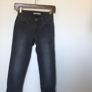Levi’s 710 super skinny gray washed jeans